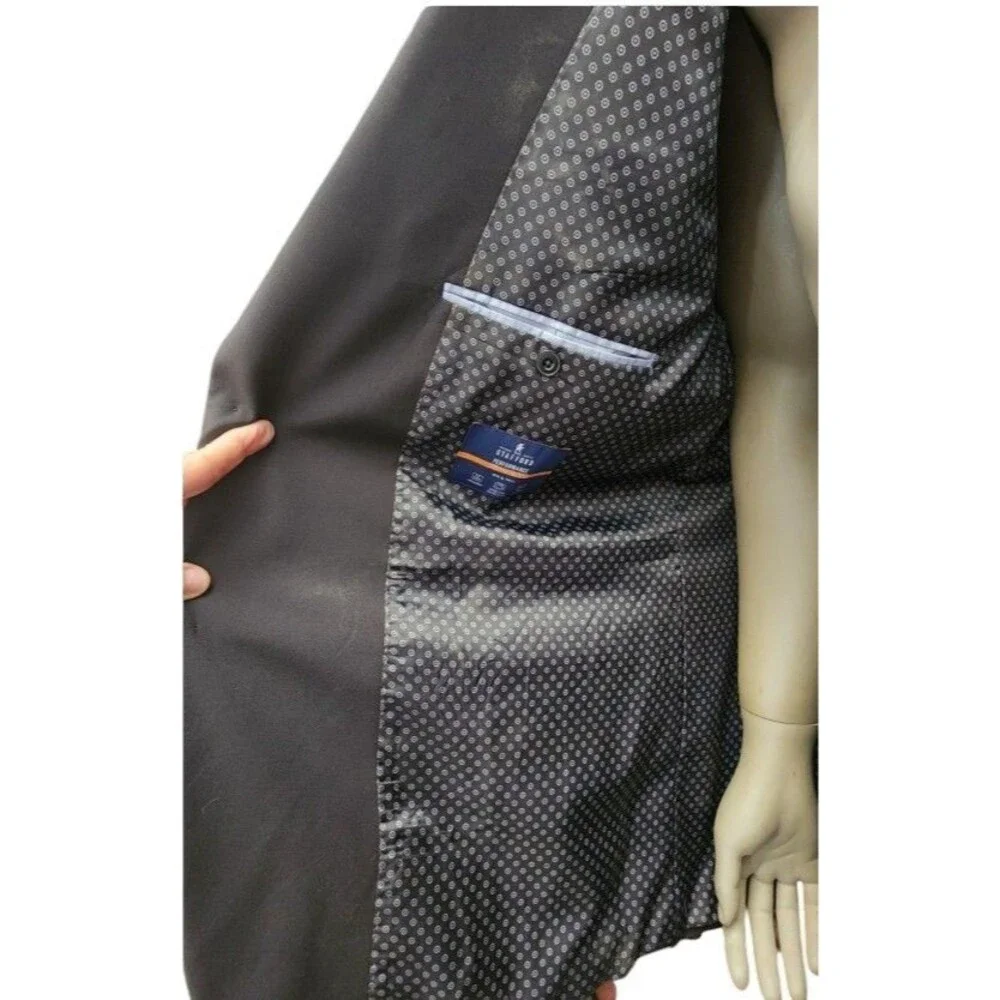 Stafford Blazer Size 54 Long Black Men's Suit Coat